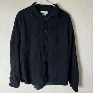 Men’s Urban Outfitters Long Sleeve Suede Button Up Shirt